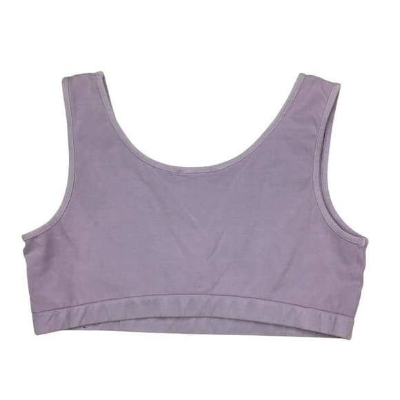 Topshop Womens Bralette Training Bra Stretch Wide Strap Lavender Size XS 0-2 US - Picture 2 of 3